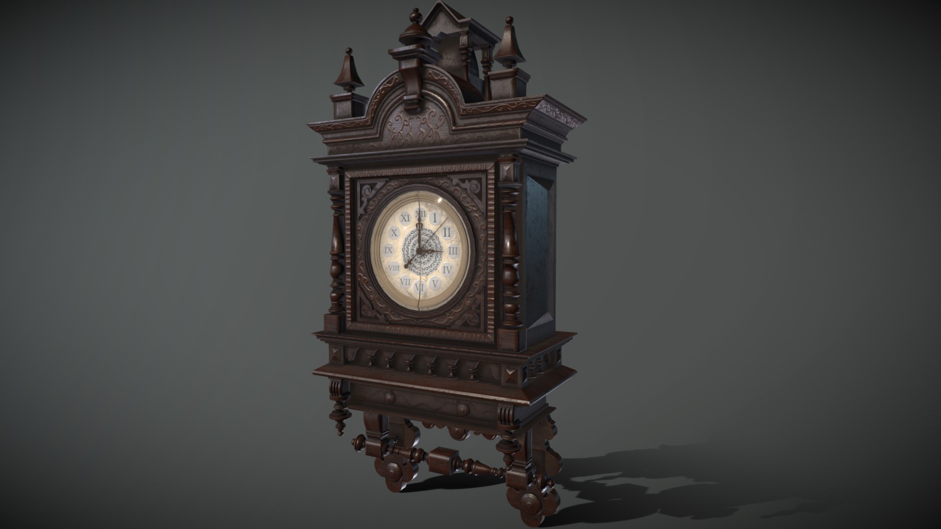 Victorian Old Cuckoo Clock 3D Model 3d model