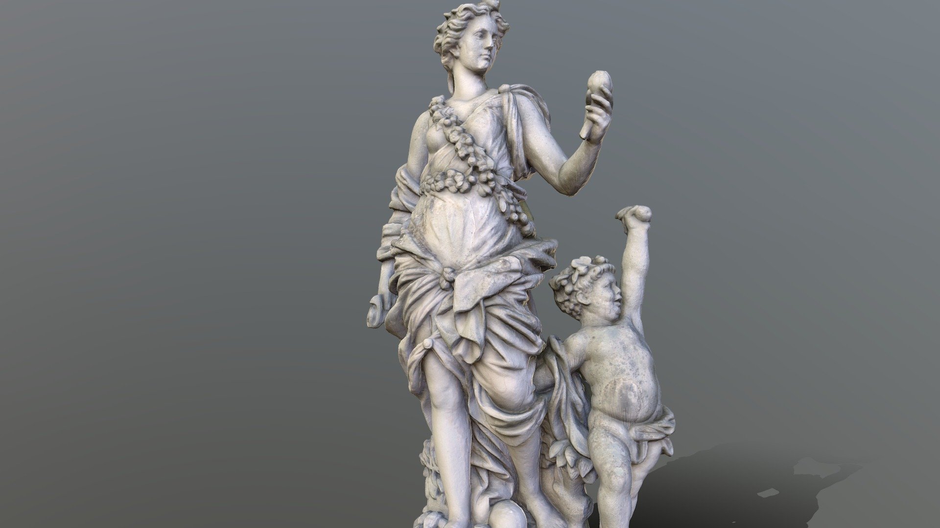 Goddess Pomona Statue Berlin 3d model