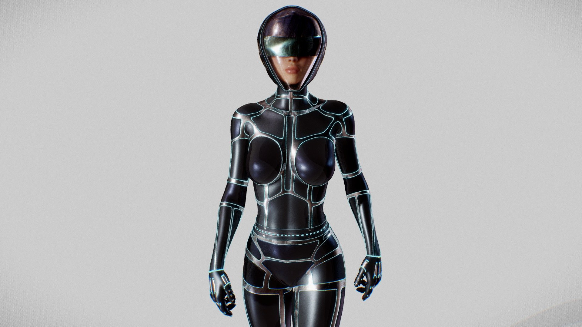 Woman SciFi Space Suit 3d model