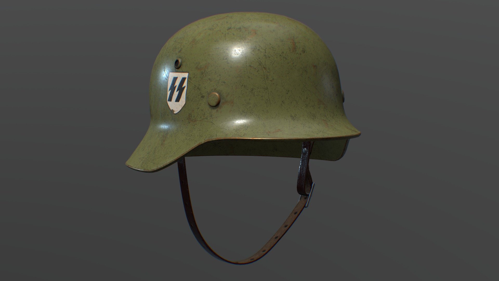 Nazi M35 Waffen-SS Helmet 3d model