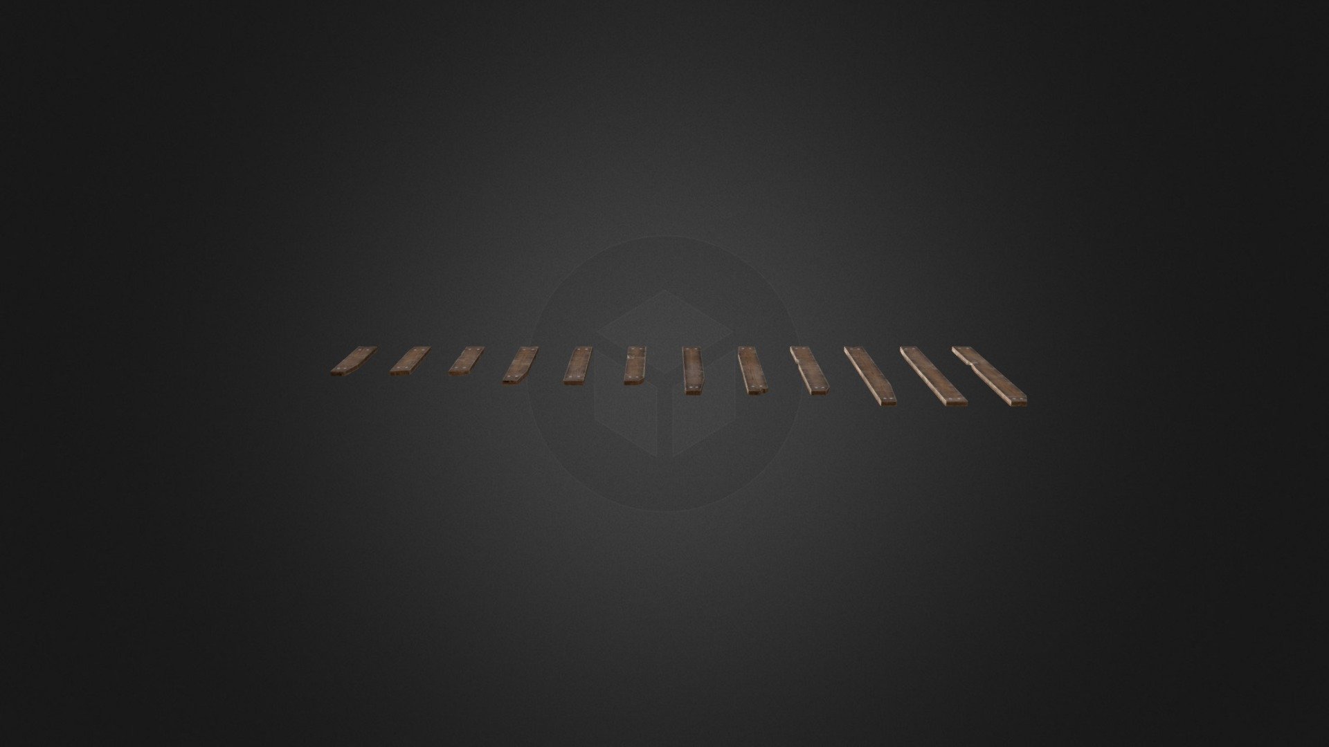 Low Poly Wood Planks 3d model