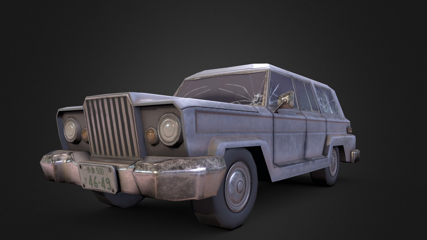 Old Station Wagon 3d model