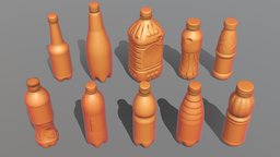 Photogrammetry Scanned Plastic Bottles Pack