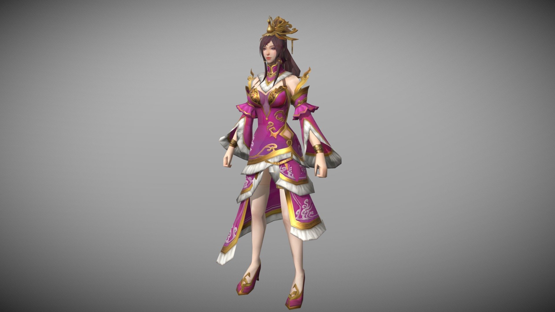 Mobile game character 3d model