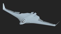 Tupolev PAK DA Low Poly PBR Realistic