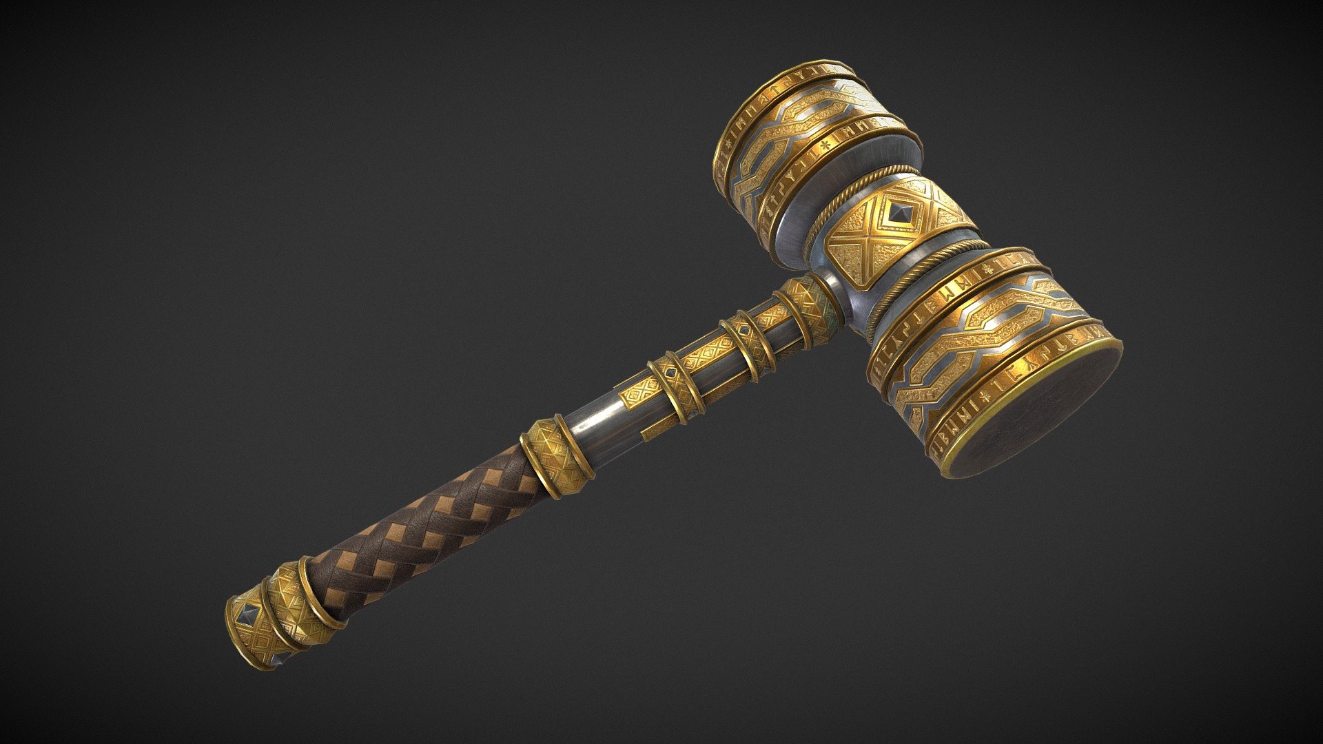 Fantasy Hammer 01 3d model