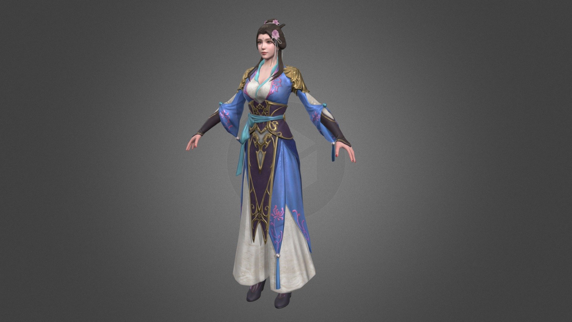 Game character production 3d model