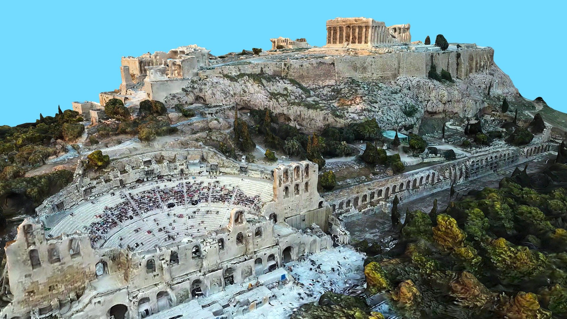 Acropolis Of Athens, Greece 3d model