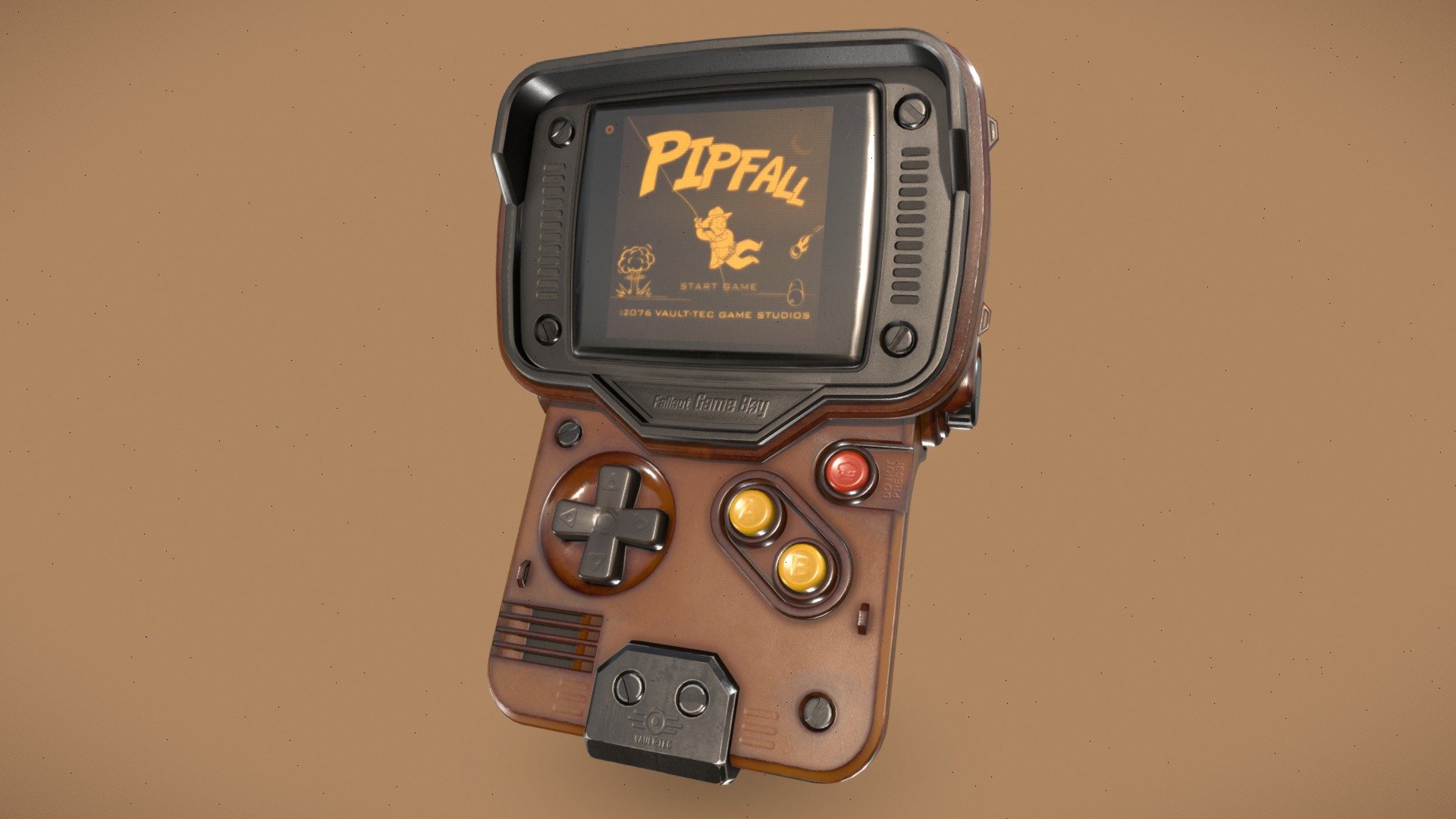 Game Boy in Fallout style 3d model