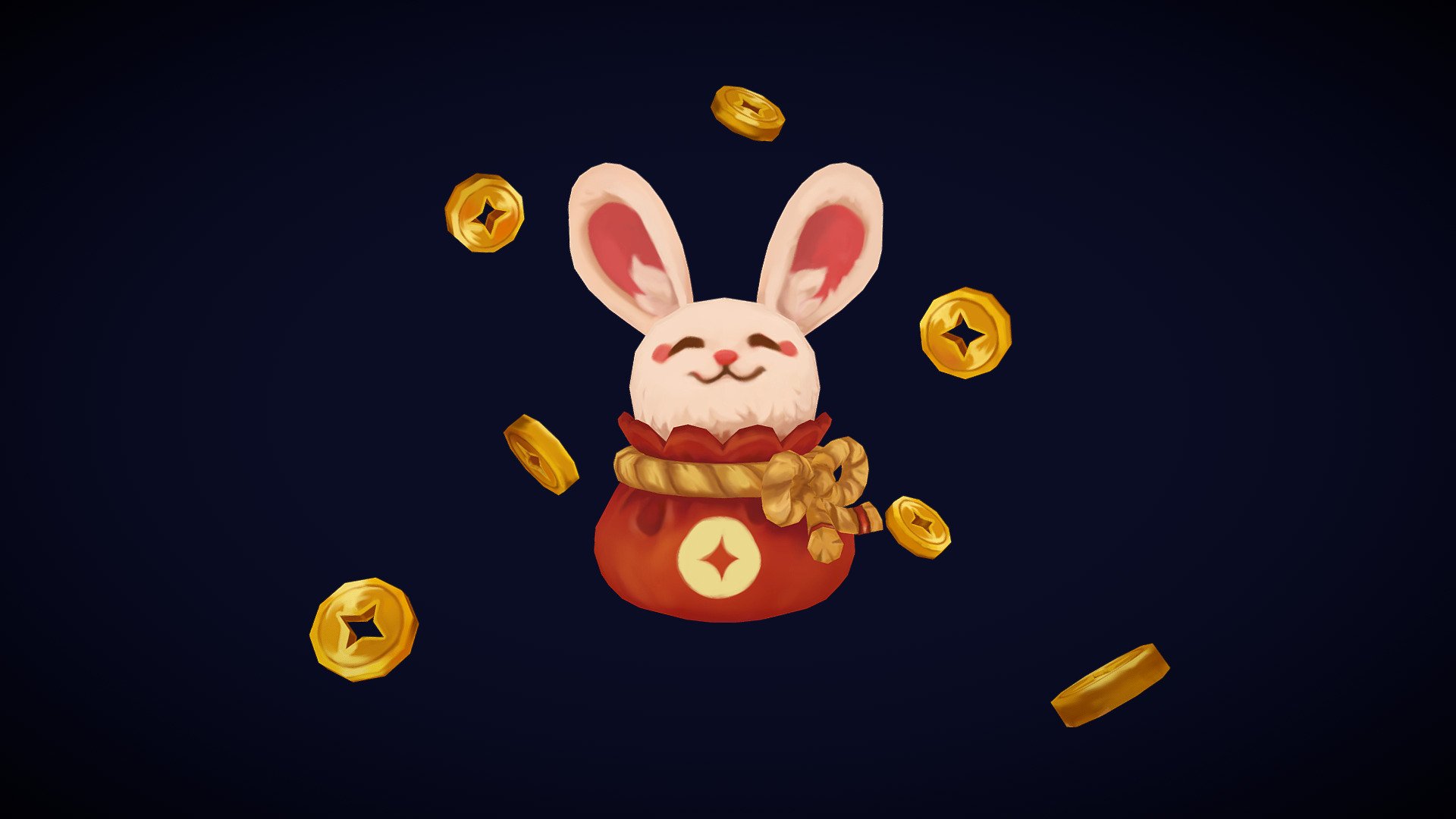 Rabbit New Lunar Year Handpaint 🐰 3d model