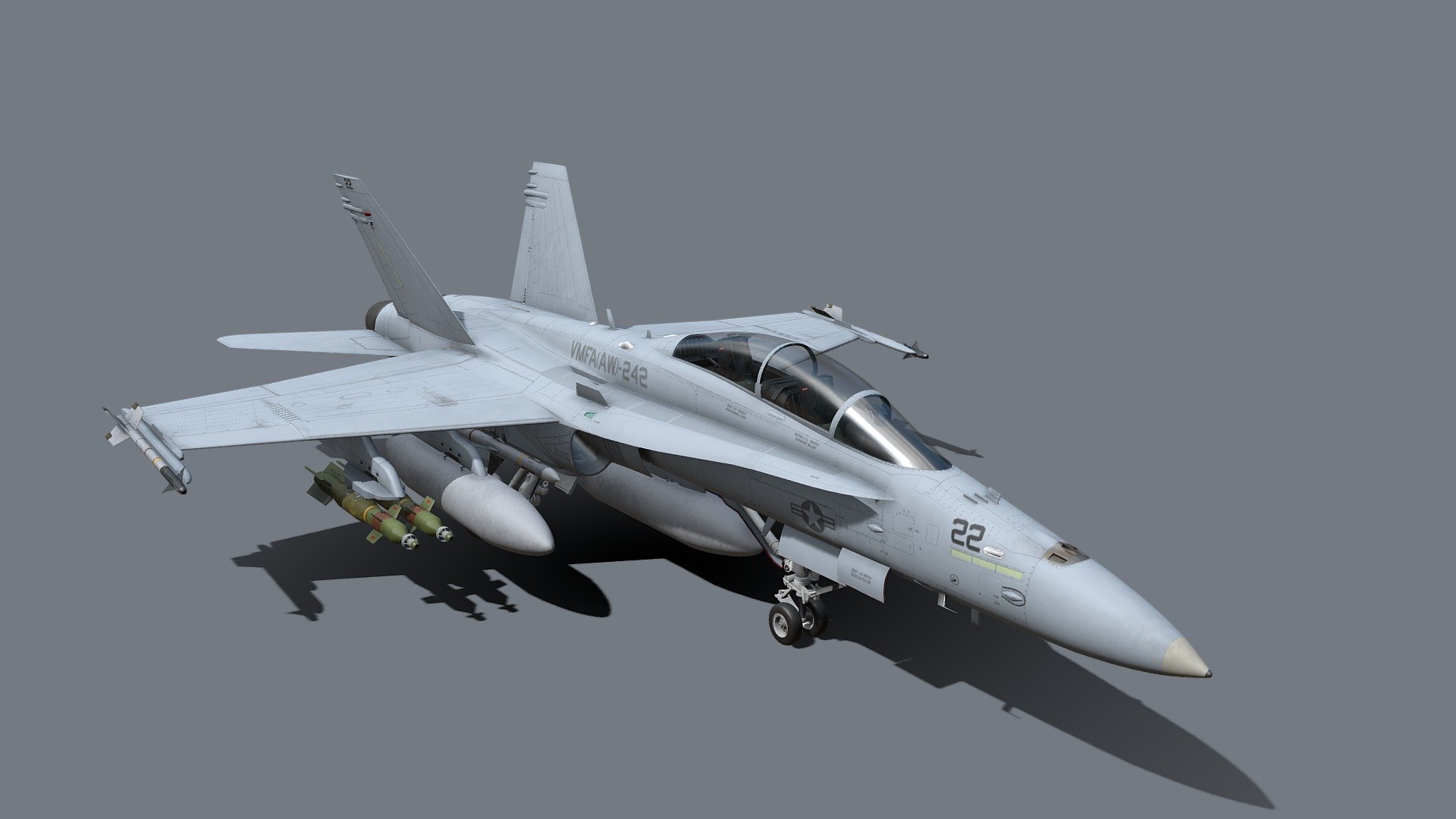 F/A-18 B/D Hornet 3d model