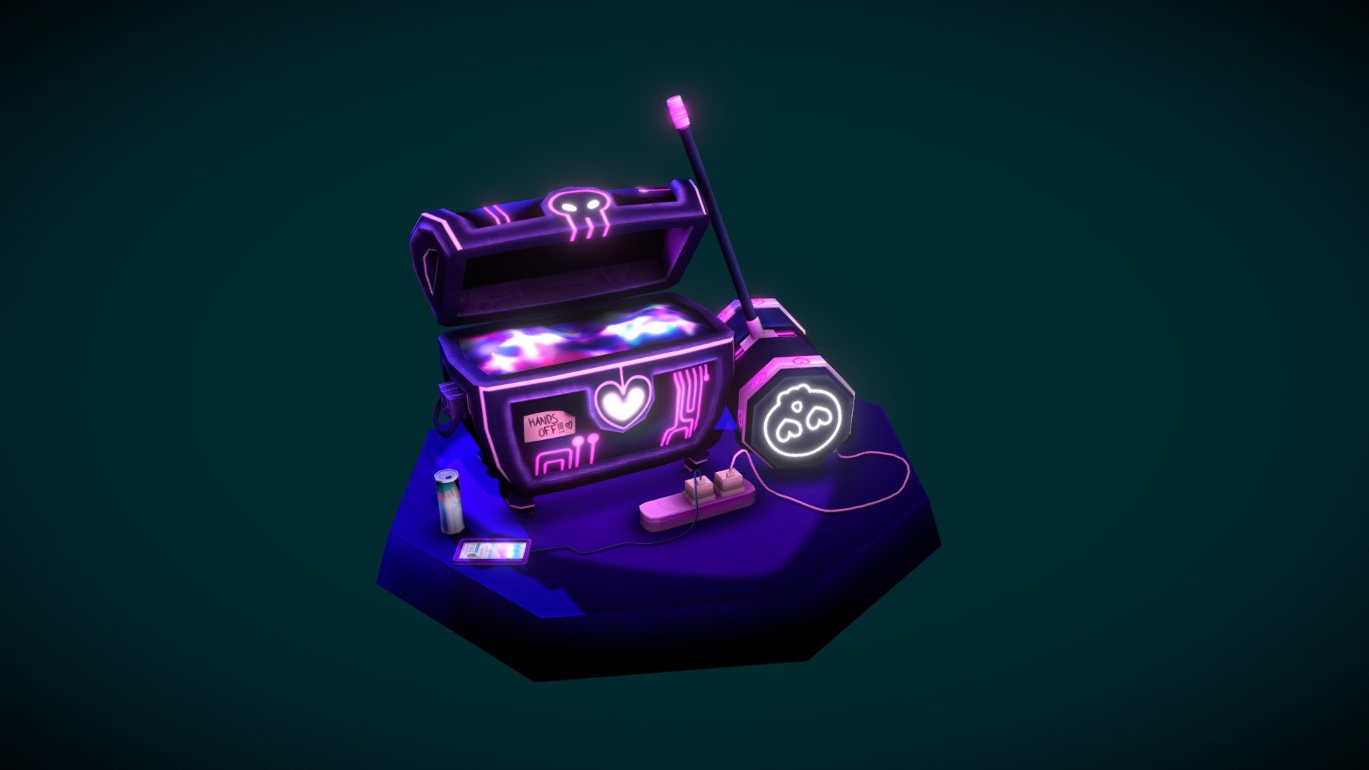 Galaxy Treasure Chest 3d model