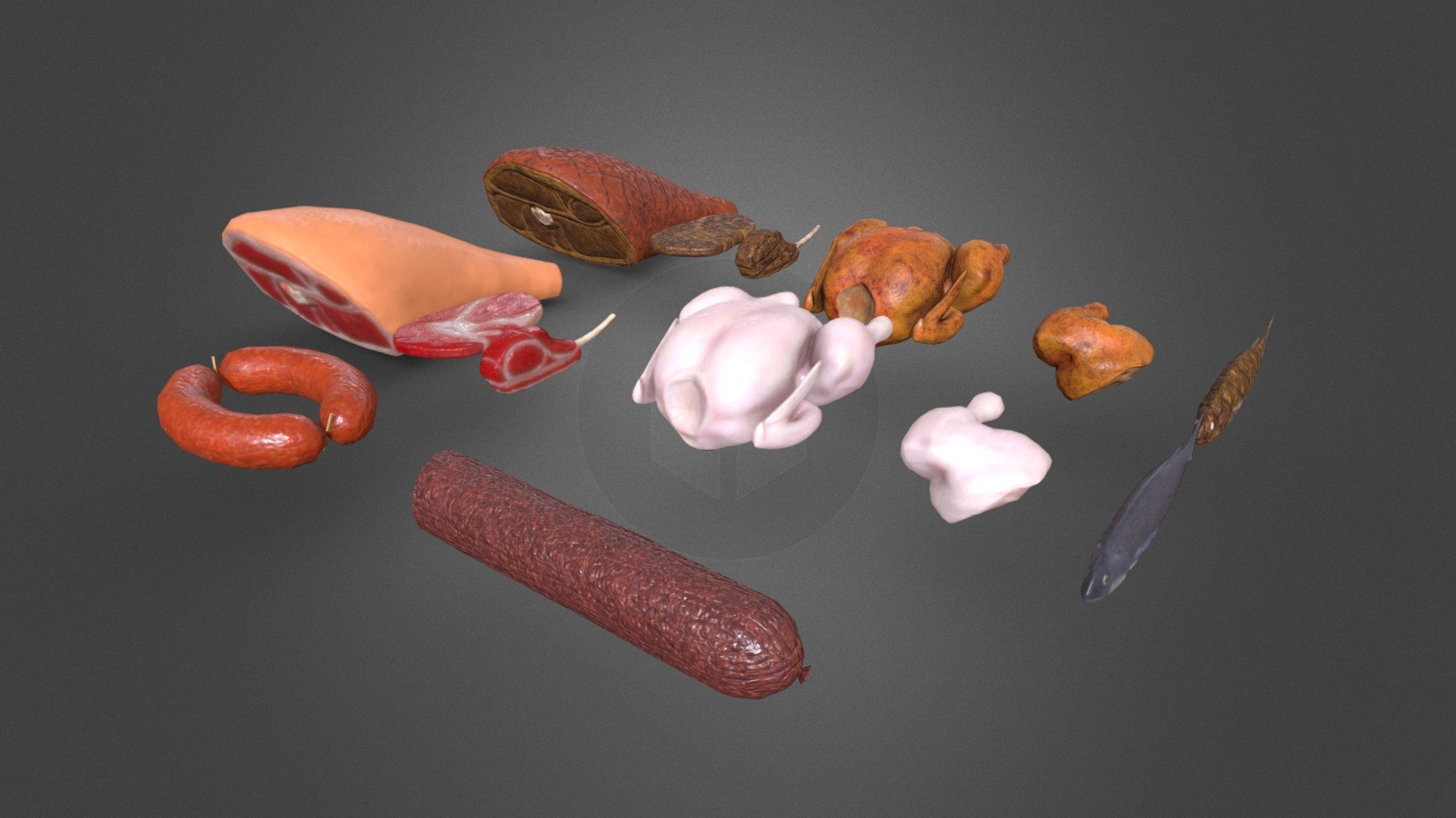 Meat Set 3d model