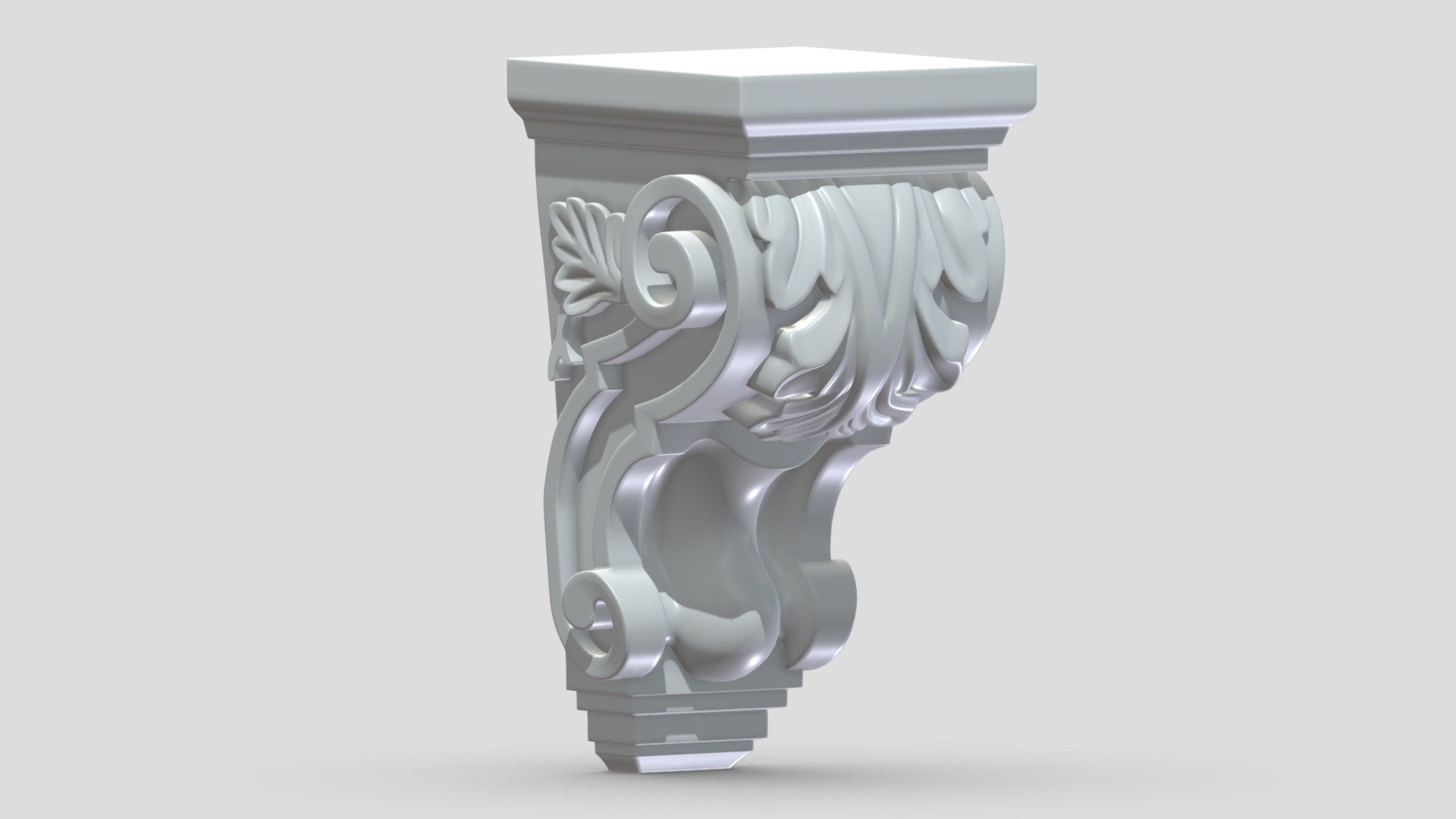 Scroll Corbel 02 3d model