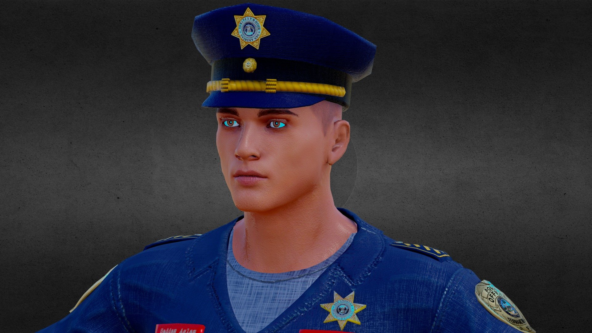 Police Officer 3D Model 3d model