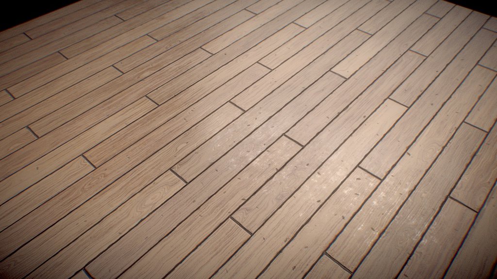 Dirty Wooden Floor 3d model