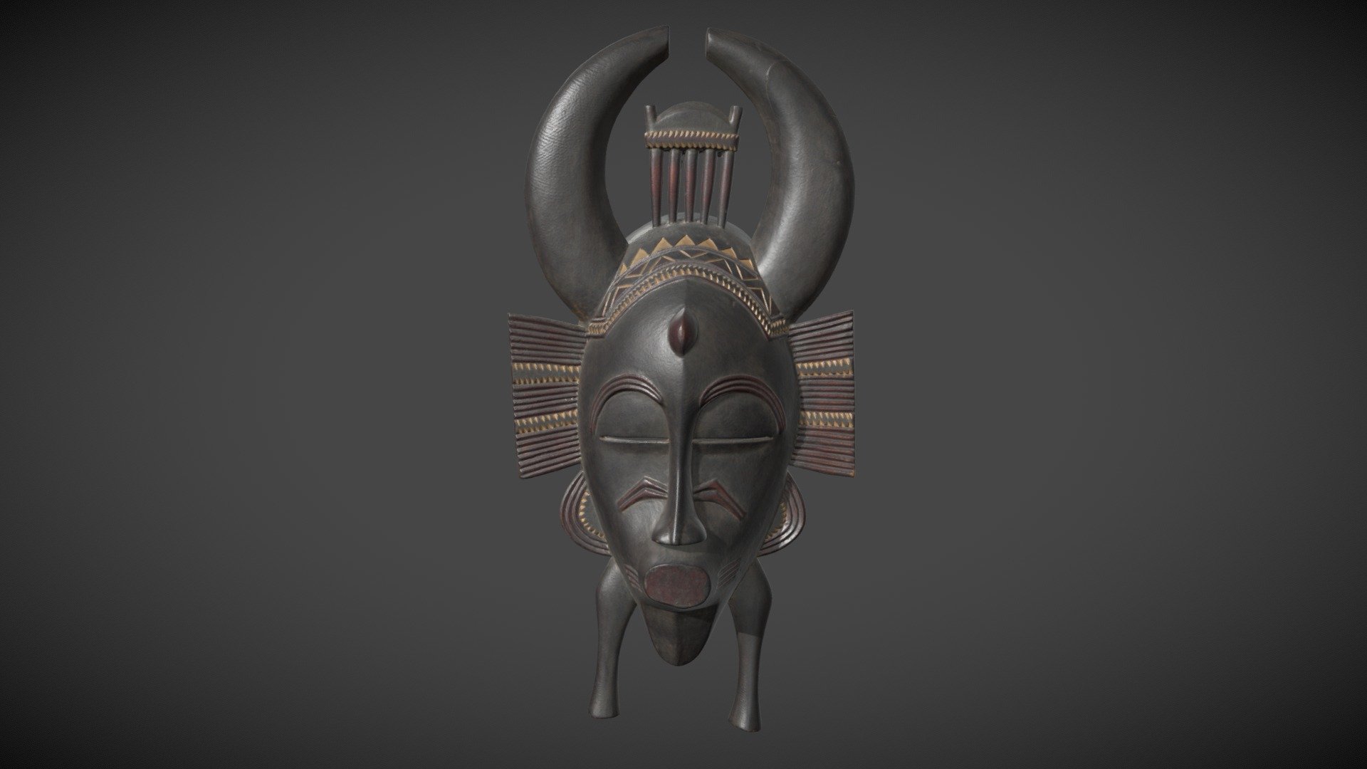 Masque senoufo Gpelithe 3d model