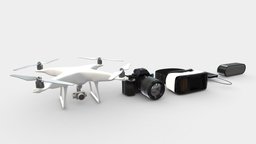 Drone, camera, VR, hard drive and Speaker Pack