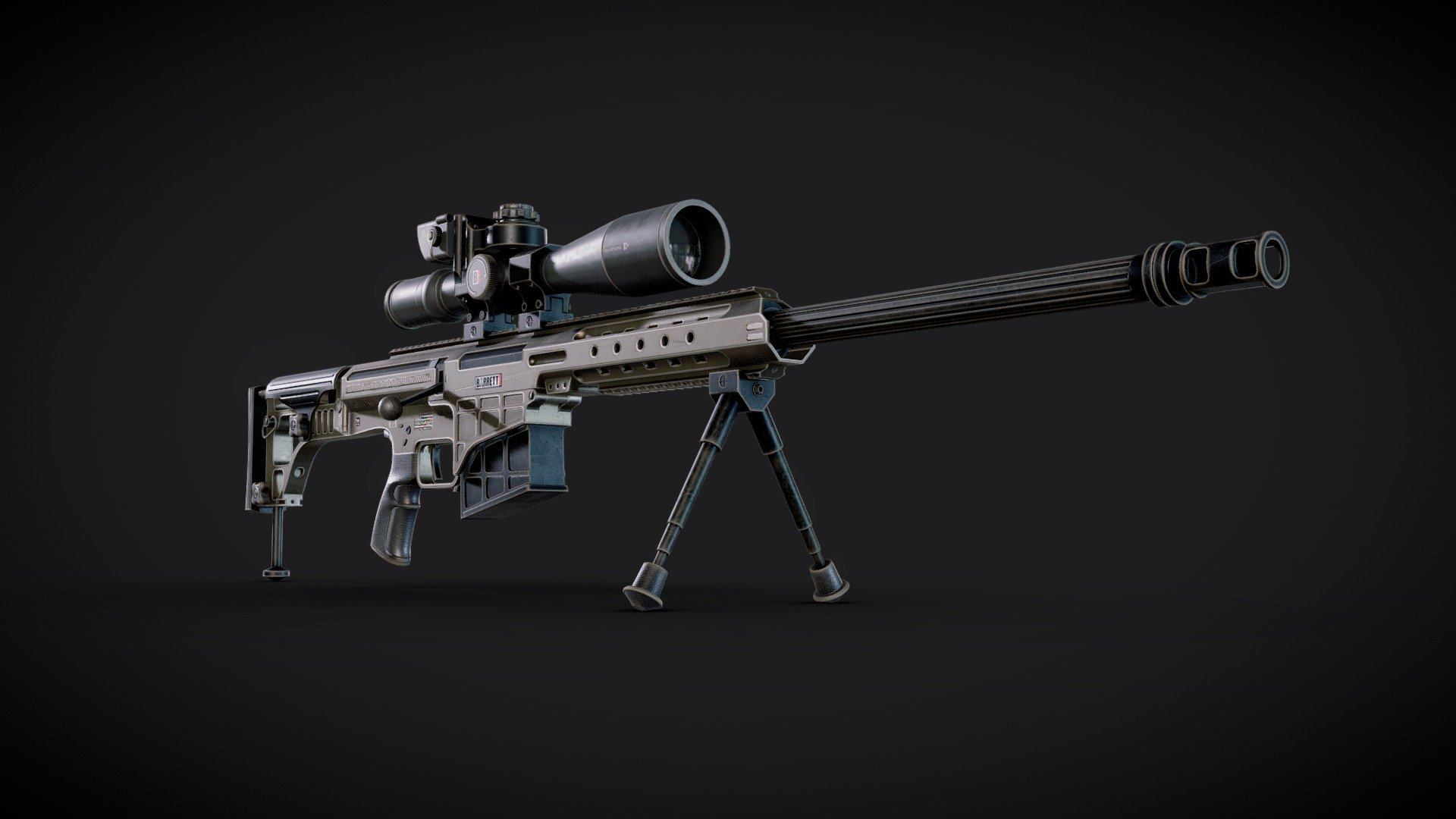 3D Sniper 3d model