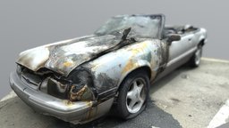 Burned Up Ford Mustang, Charlotte, NC, June 2021