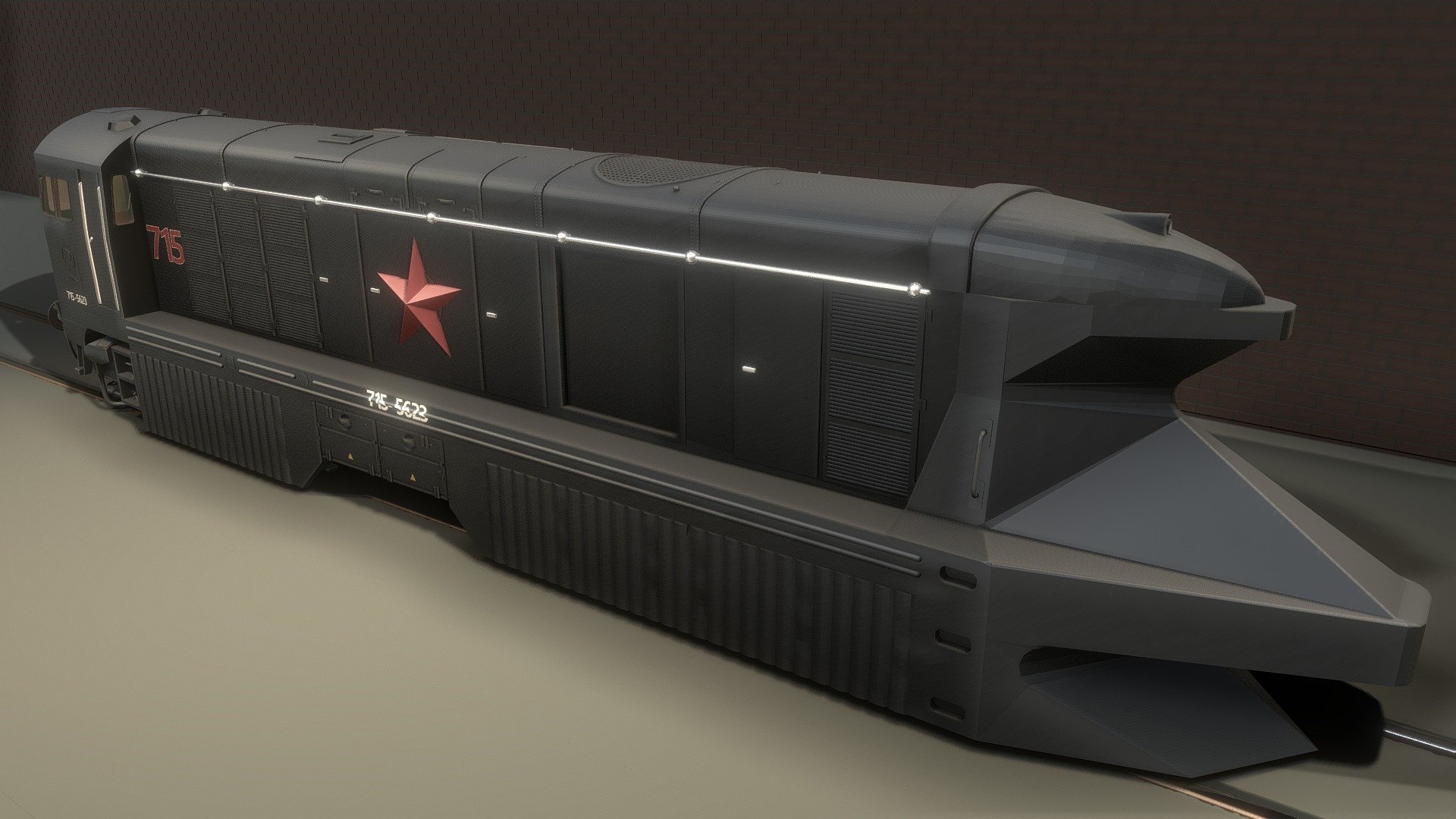 Soviet Armoured Train 3d model