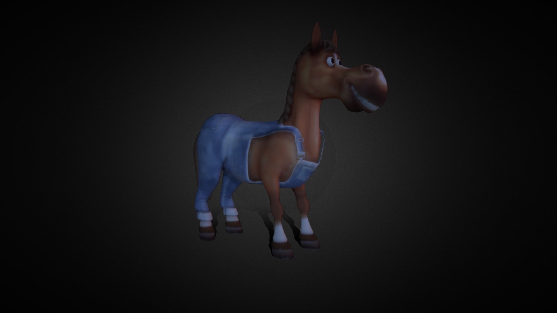 Horse animation clips 3d model