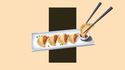 Handpainted Gyoza Dumplings