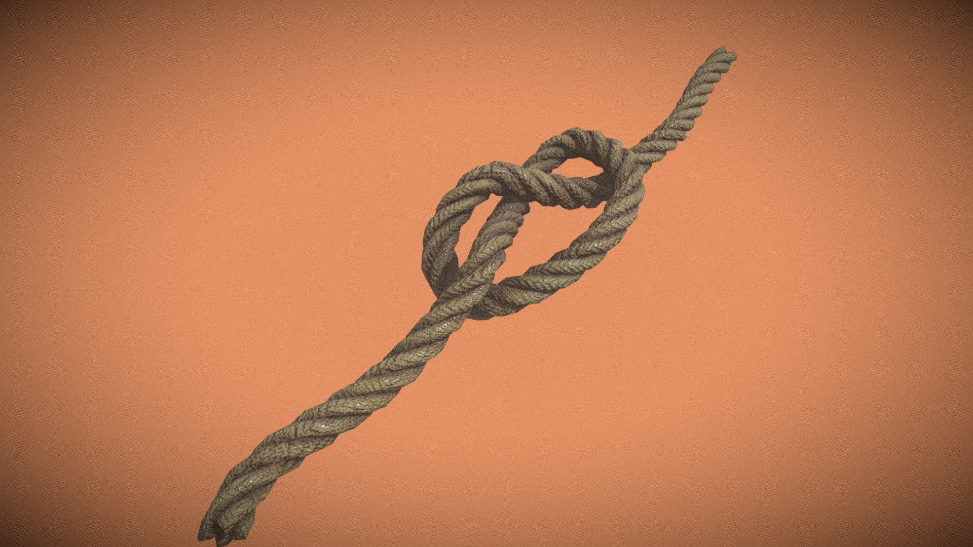 Rope Knot / PBR Model 3d model