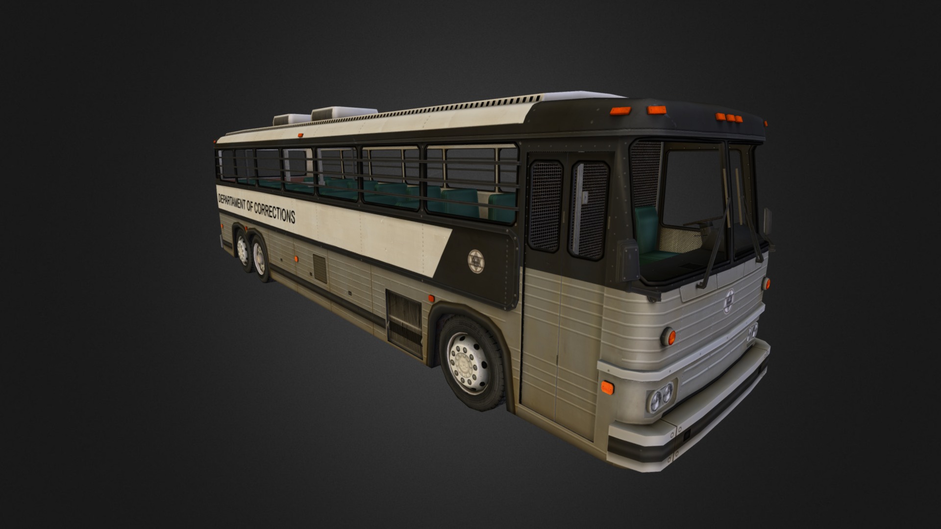 Prison bus 3d model