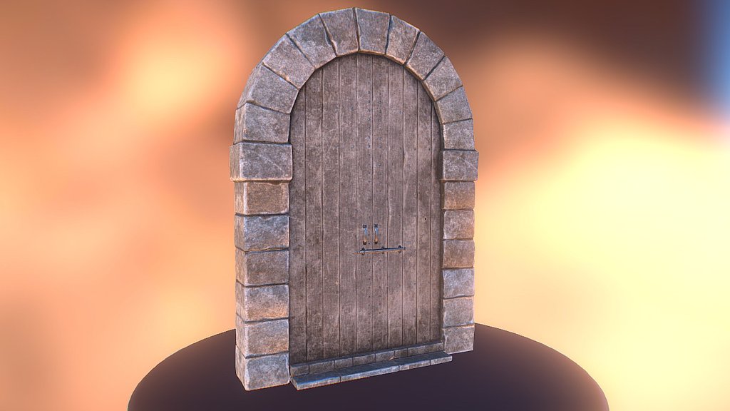 Wooden door 3d model