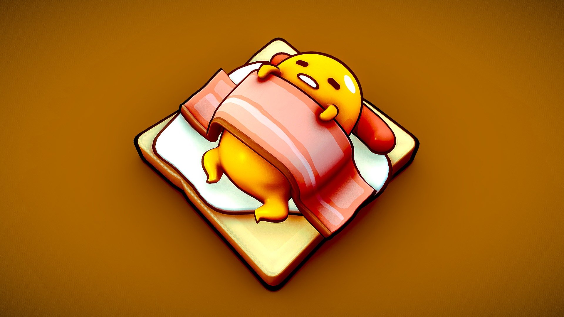 Gudetama Sleeping zzZ... 3d model