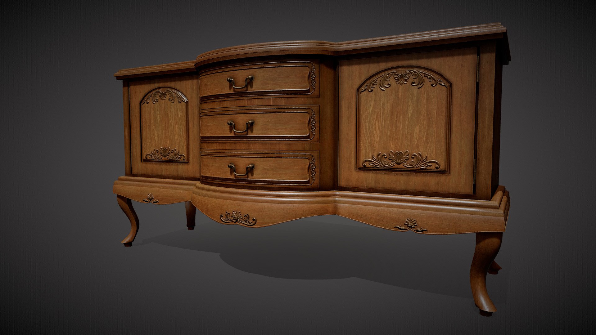 Victorian Desk 3d model