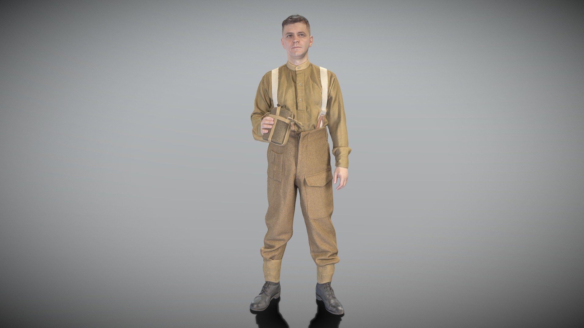 British infantry from World War 2 348 3d model