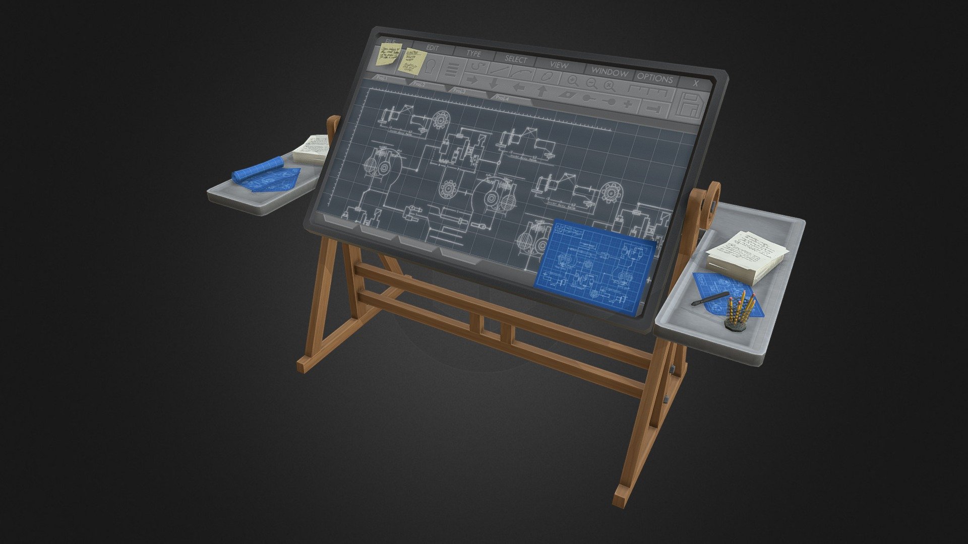 Research Table 3d model