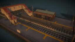 The train station in an animated film