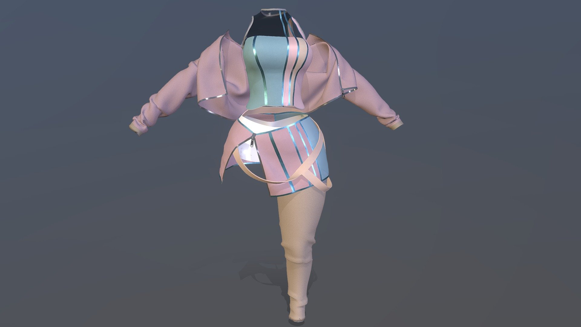 Streetwear ~ Set 3d model