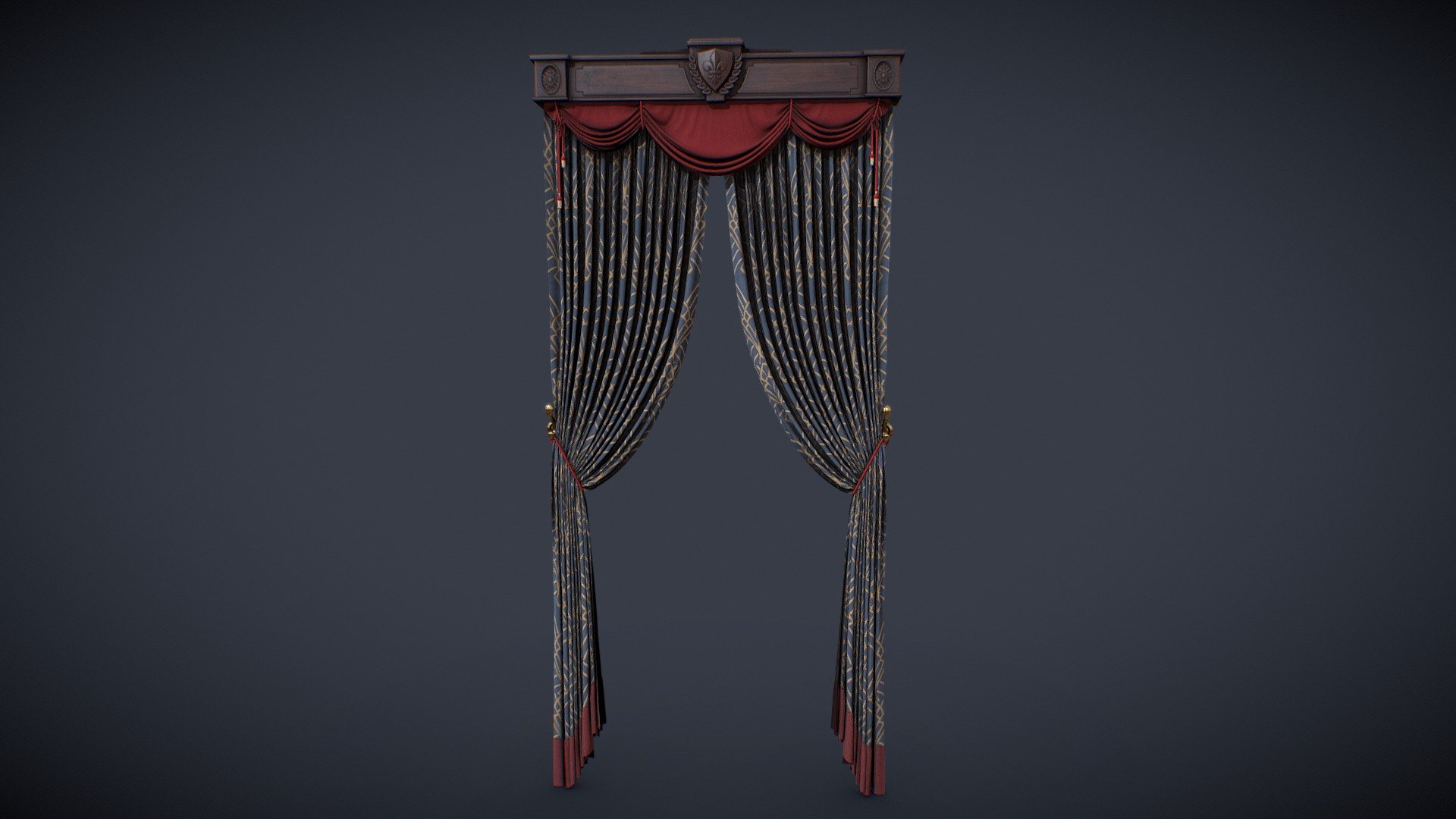 Curtain_Victorian 3d model