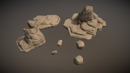 Lowpoly sandstone Kit