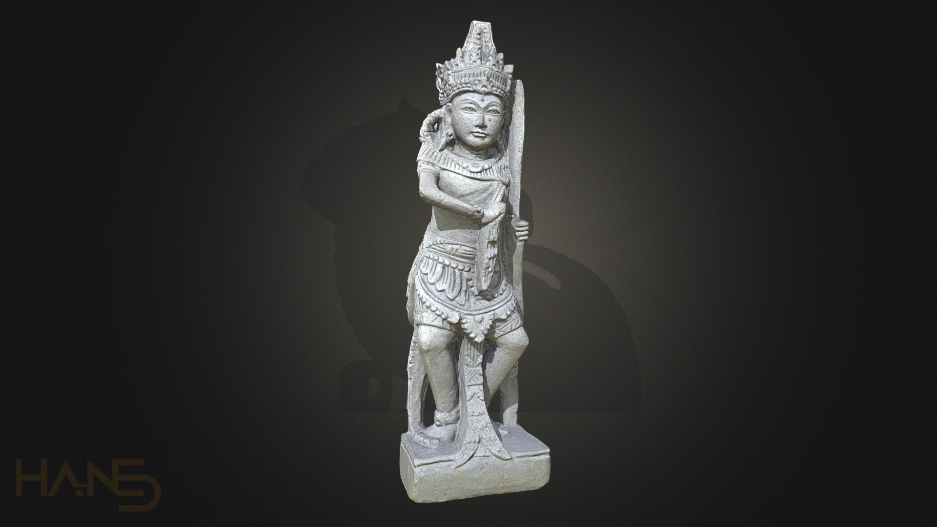 Thai Sandstone Male Warrior 3d model