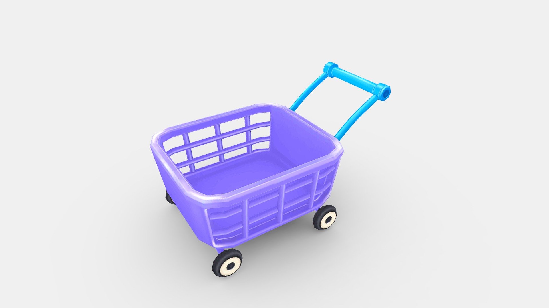 Cartoon Shopping basket 3d model