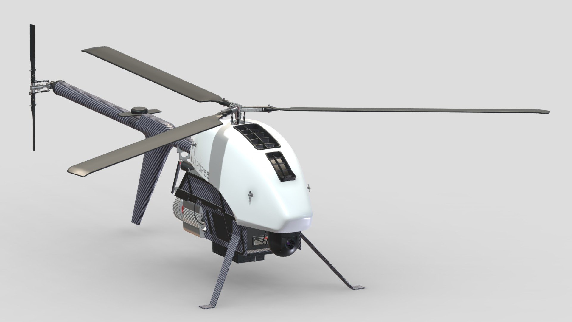 Vapor 55 UAV Helicopter 3d model