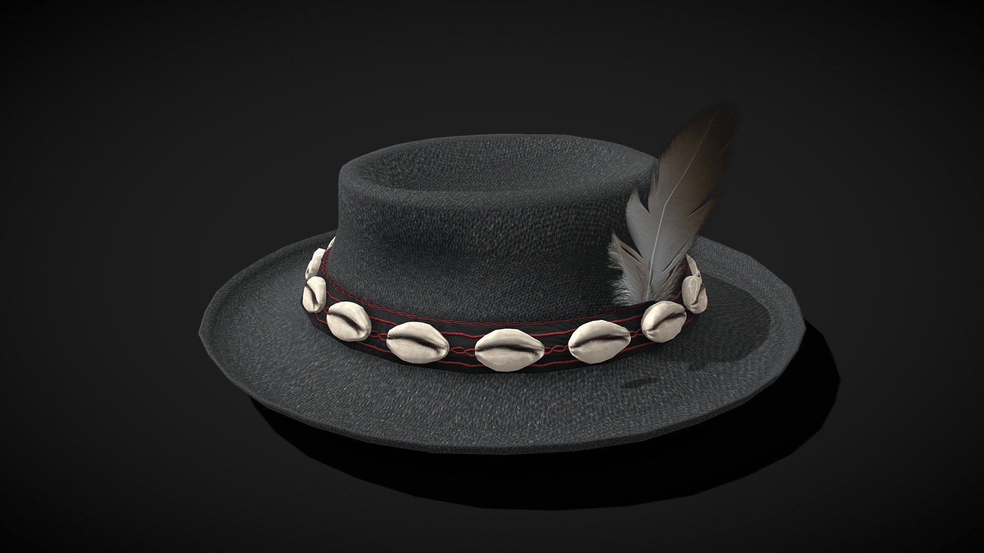 Polish Highlanders hat / Folk Felt Hat 3d model