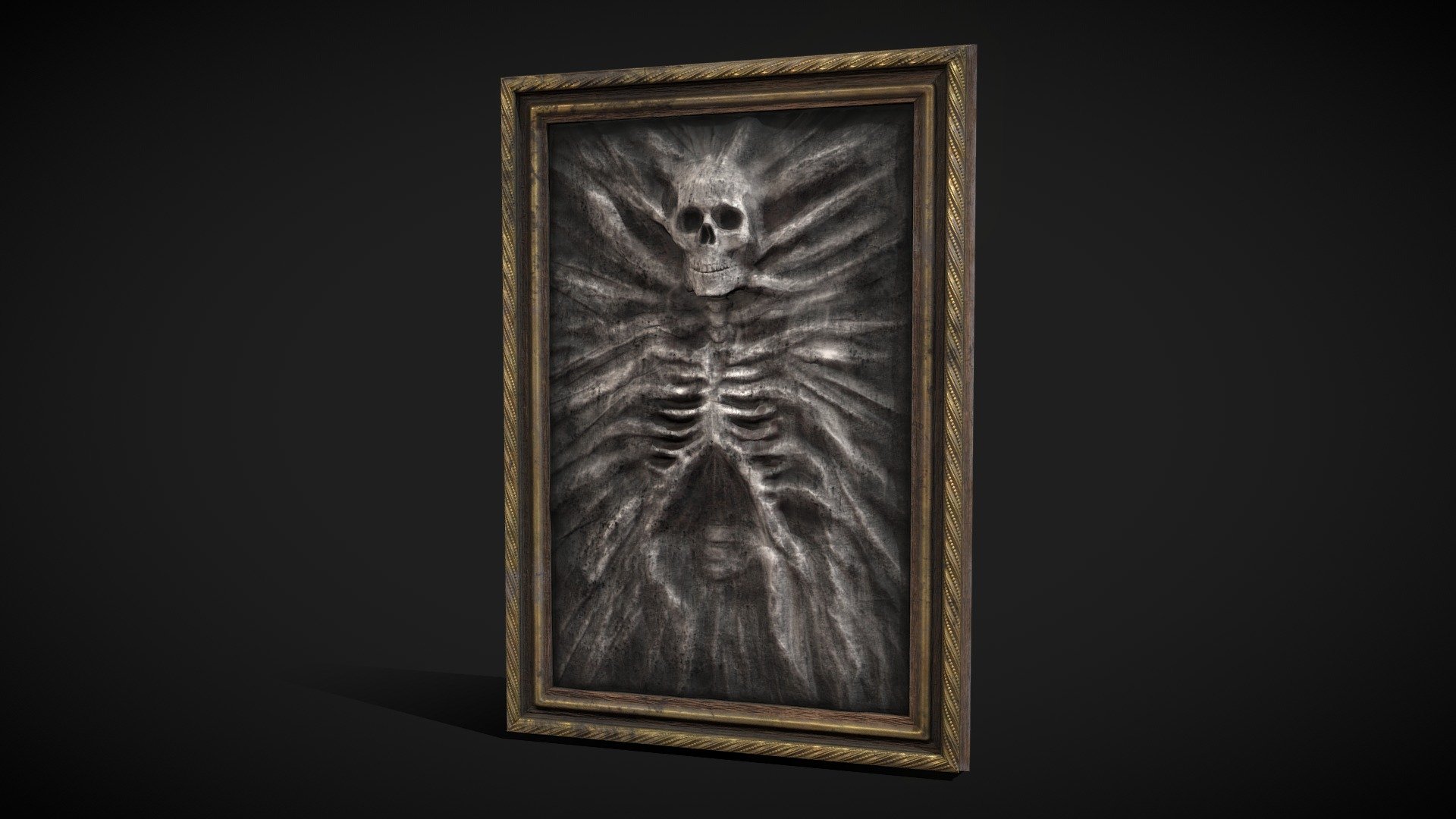 Horror Decoration / Skeleton Painting 3d model