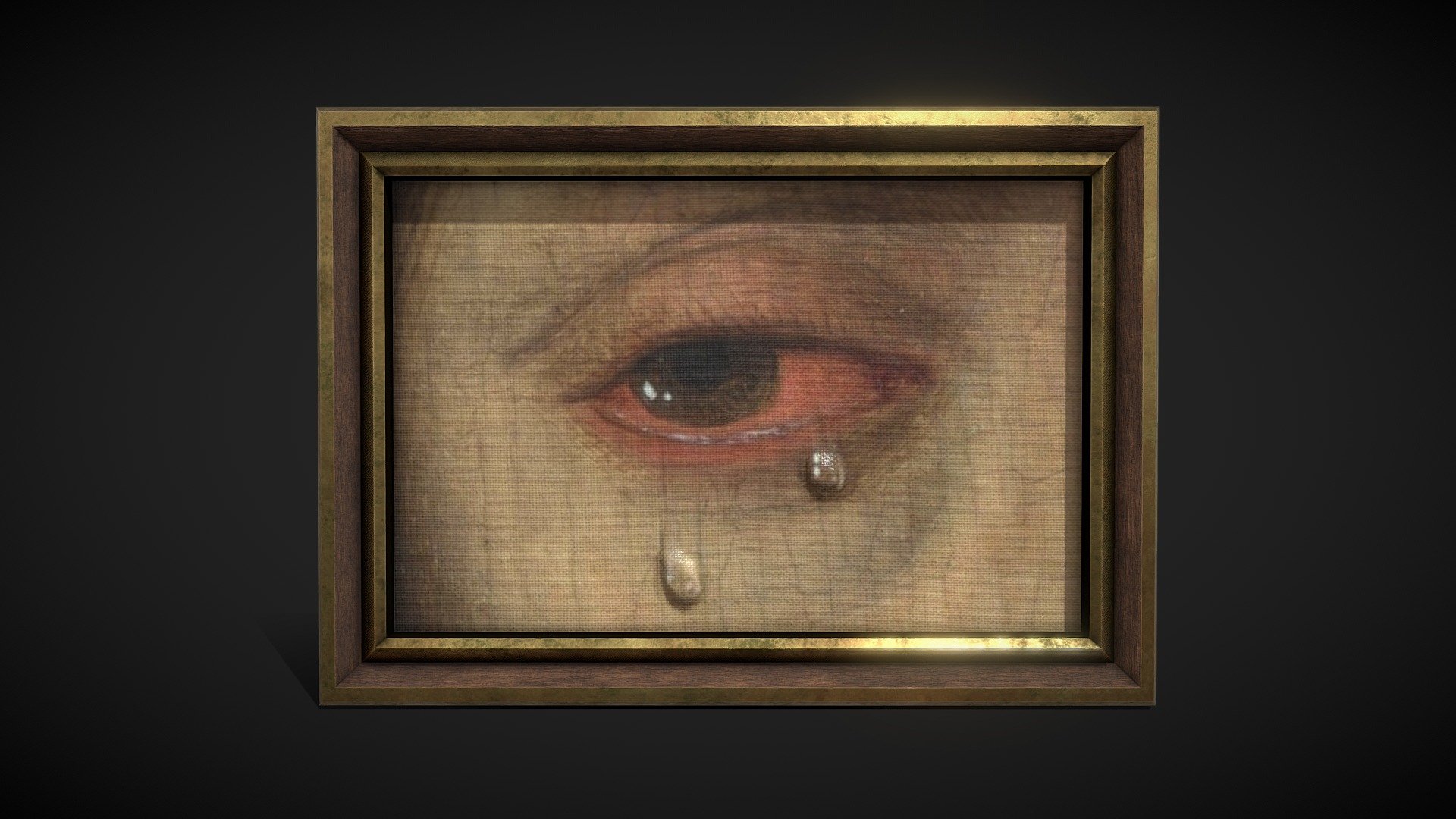 Cry Eye Framed Painting 3d model