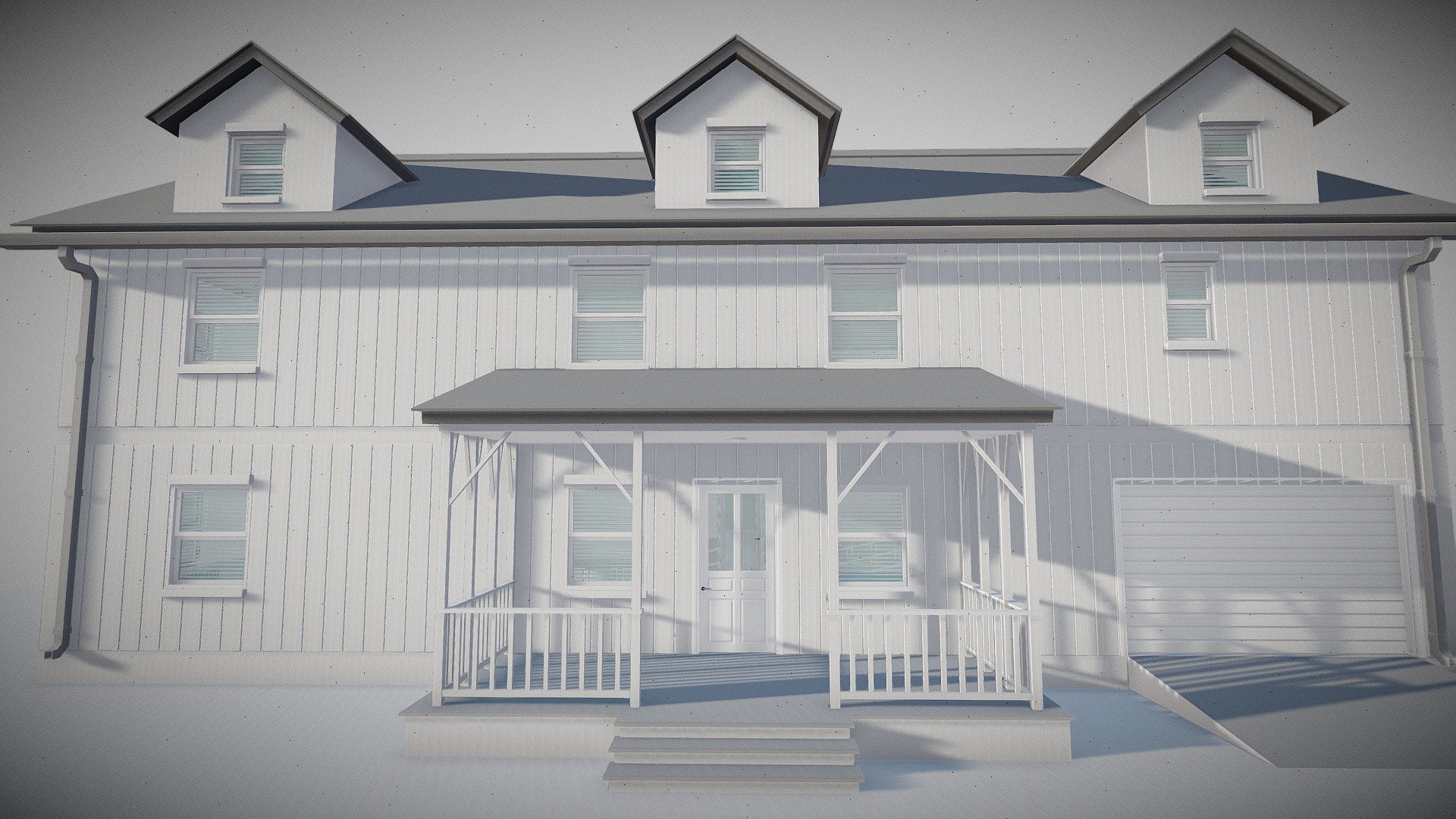 House Interior and Exterior 001 3d model