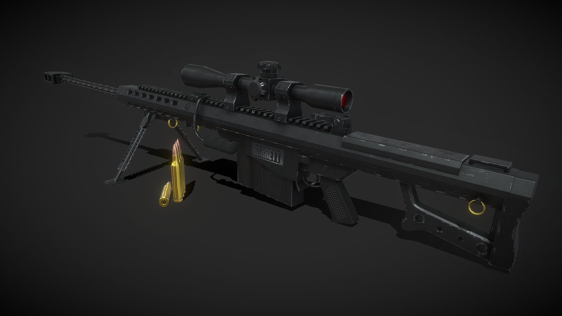 Sniper Barrett M-107 3d model