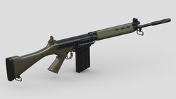 FN FAL High-poly