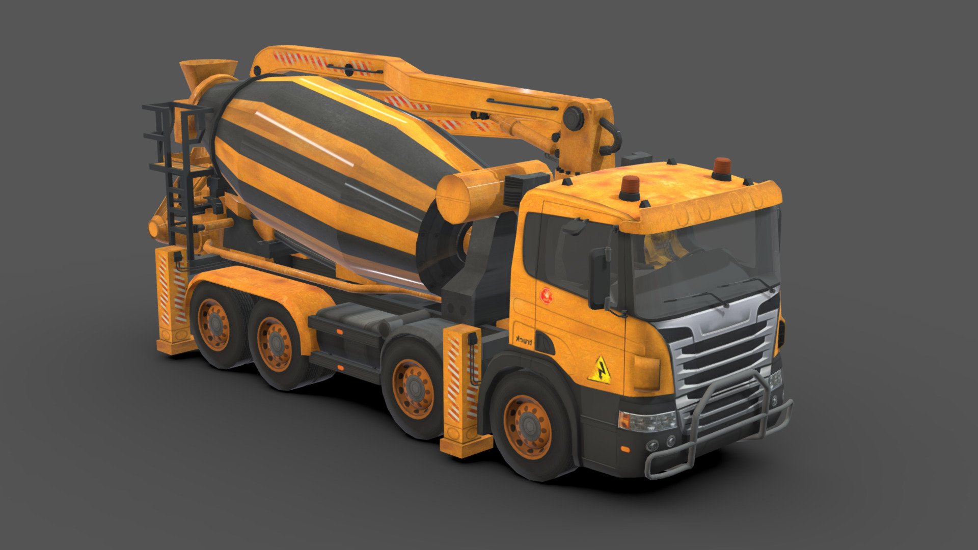 concrete mixer truck 3d model