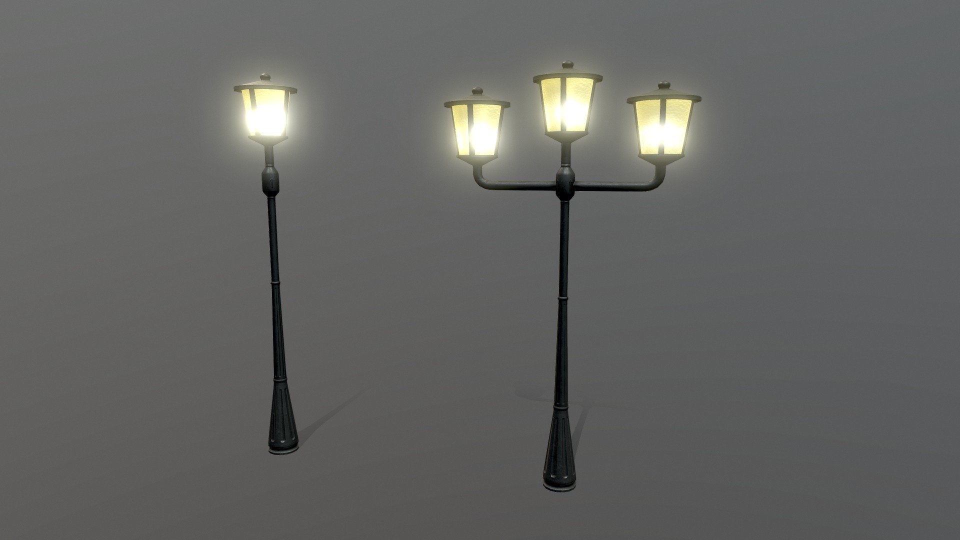 Light poles 3d model