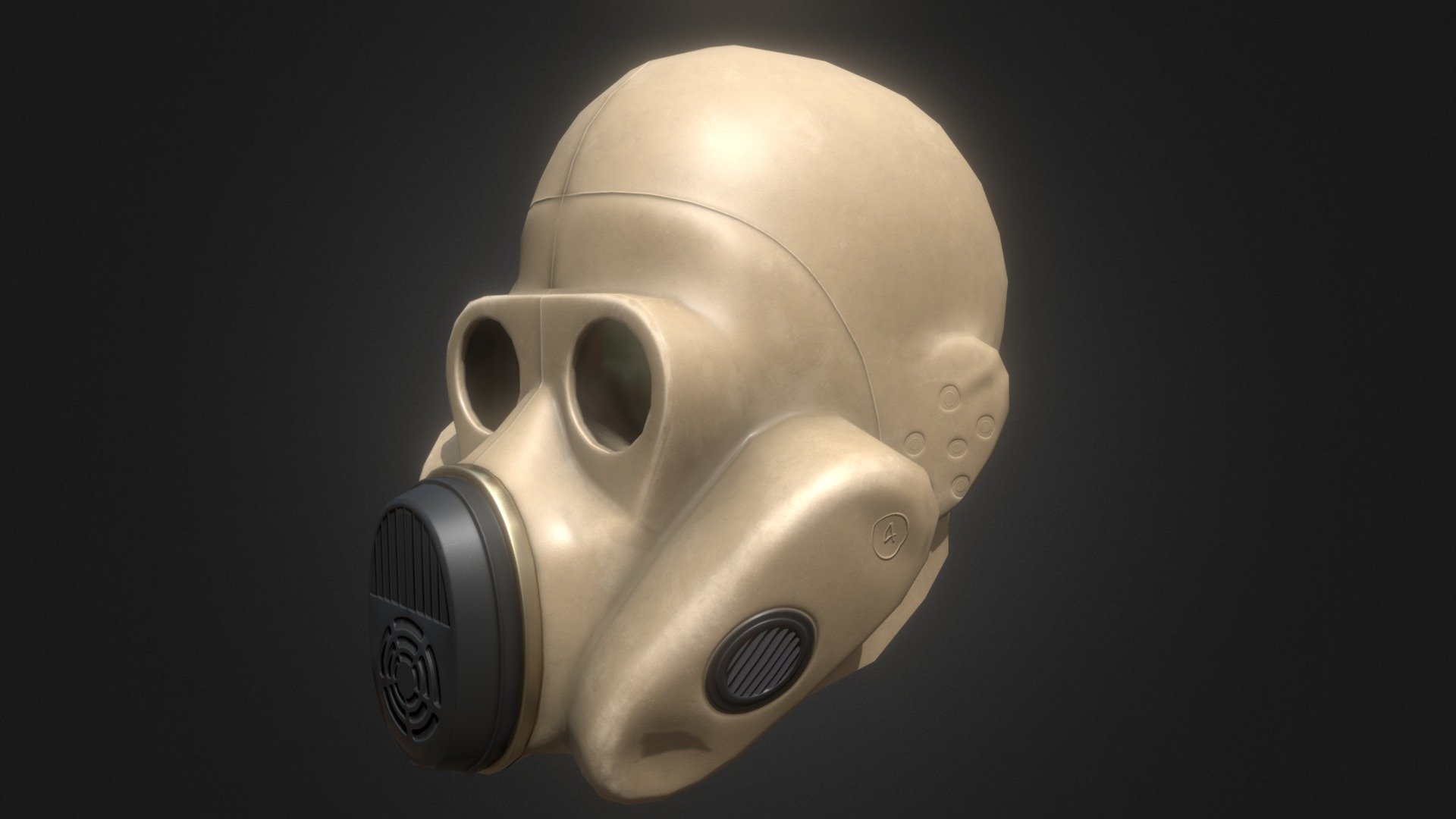 Gas mask (Homyak) Game ready model 3d model